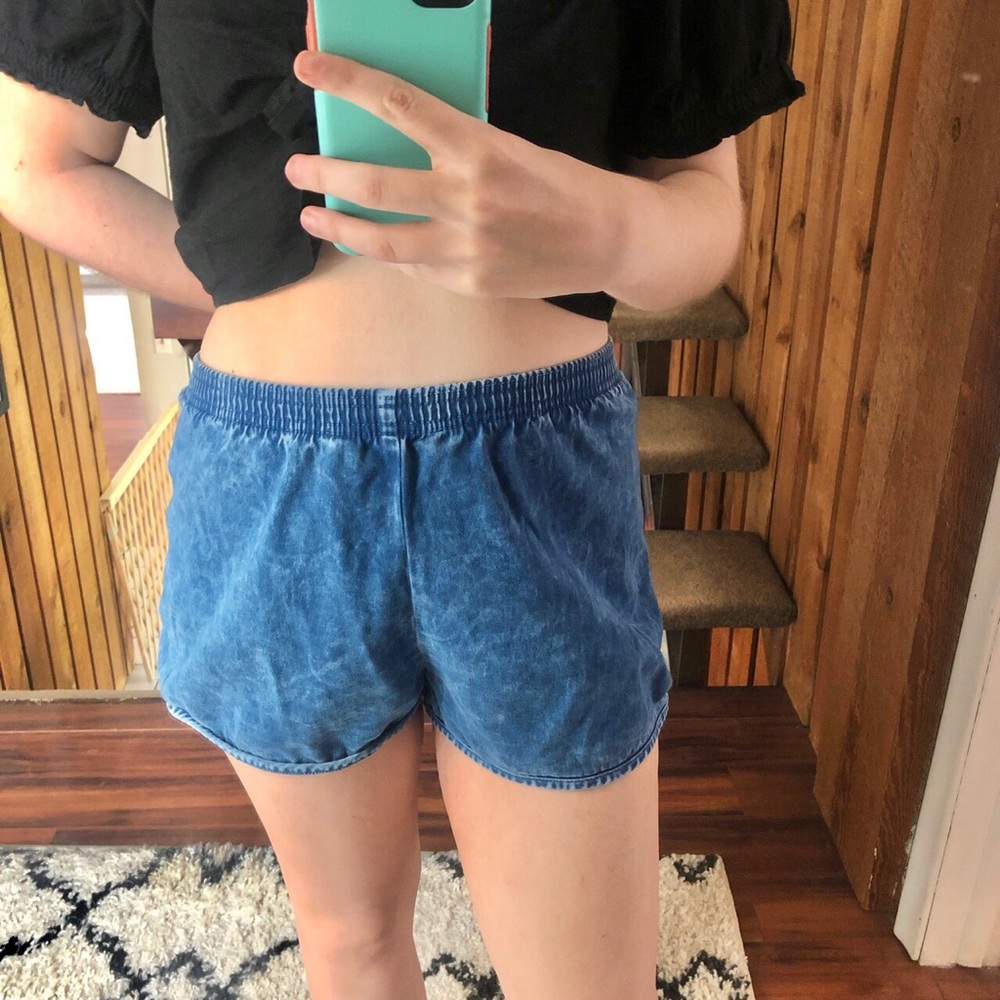 American Apparel Blue Cotton Shorts